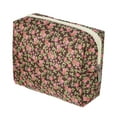 thumbnail image 1 of 1 Pc Bolsa de Cosméticos Portátil para Mujeres con Diseño de Peonía para Vacaciones y Viajes de Negocios Color Rojo Rosa de Poliéster, 1 of 3