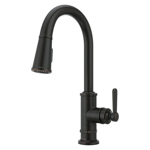 Pfister Gt529-Td Port Haven 1.8 GPM Single Hole Pull Down Kitchen Faucet - Bronze