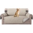 thumbnail image 1 of Housse de Chaise Réversible Matelassée Housse de Chaise Imperméable Protecteur de Meubles Lavable Housse de Canapé avec Sangle Élastique pour Enfants Chiens Animaux (Fauteuil Gris), 1 of 6