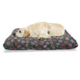 thumbnail image 1 of Floral Pet Bed, Repeating Nature Love Pattern with Blossoms of Botanical Elements, Chew Resistant Pad for Dogs and Cats Cushion with Removable Cover, 24" x 39", Dark Teal and Multicolor, by Ambesonne, 1 of 4