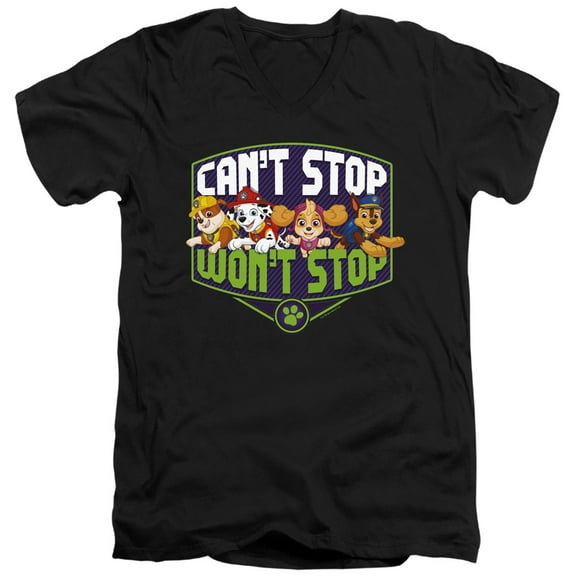 Paw Patrol Can't Stop Won't Stop Unisex Adult V-Neck T Shirt
