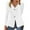 White, variant on XFLWAM Women's V Neck Blazers Casual Long Sleeve Button Up Blazer Elegant Slim Fitted Work Office Suit Jackets Pink M