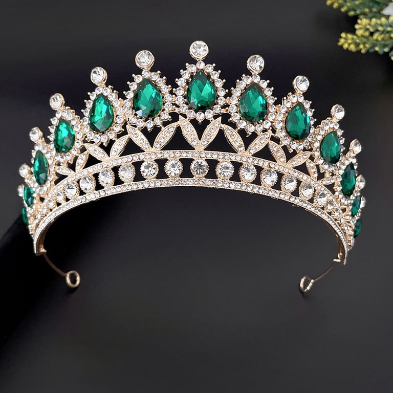 AURARMLET Elegant Green Rhinestone Party Headband for  display picture 3