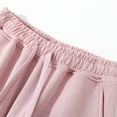 thumbnail image 7 of Ltctricy Boys Girls' Sweatpants Cotton Elastic Waist Pleated Straight Leg Cargo Pants Loose Casual Athletic Trousers(Pink,12-13 Years), 7 of 7