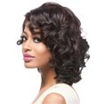 thumbnail image 3 of Pelucas europeas y americanas para mujer, flequillo oblicuo, rizos cortos, moda, marrón, rizos pequeños y esponjosos, cabello mediano y largo, 3 of 4