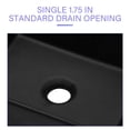 thumbnail image 4 of 16x12 Inch Matte Black Rectangular Ceramic Bathroom Sink / Acid Resistance, Elegant Look, 4 of 4