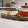 thumbnail image 5 of Wooden Coffee Table Tray Platter for Snacks and Fruit, Brown Decorative Serving Tray for Home Storage and Organization, 5 of 7