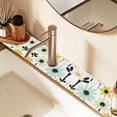 thumbnail image 2 of Yayeee Faucet Mat for Kitchen Sink 30" Diatomite Long Splash Guard Pad, White Flower, 2 Pack, 2 of 7