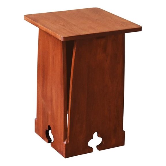 Pemberly Row Mission Oak Tabouret Side Table - Michael's Cherry