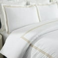 thumbnail image 4 of Superior Brandon Embroidered Cotton Duvet Cover Set, Full/Queen, White/Gold, 4 of 11
