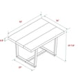 thumbnail image 3 of Walker Edison Andre Modern Solid Wood Dining Table, 52 Inch, Rustic Oak, 3 of 6