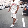 thumbnail image 6 of Afdoent Mens 2 Piece Sets T Shirt Men's Large Summer Short Sleeved T Shirt And Shorts Suit Men's Casual Fashion Theme Suit Retro Beach Vacation Outfits, 6 of 6