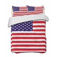 thumbnail image 2 of Quilts Twin Size, American Flag Soft Comforter Bedding Set for Bed, Retro Rustic Stars And Stripes US Flag Lightweight Quilted Bedspread with Pillow Cover(2 Pieces) for All Season, 68x86 Inch, 2 of 6