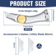 thumbnail image 2 of Cuchillo para alfombras Roofing Tools Leriton, resistente, con 2 hojas, 2 of 7