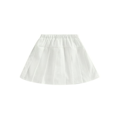 

Sunisery Toddler Baby Girls Mini Pleated Skirts Autumn Winter Summer Casual Elastic Waist Casual Short Skirts