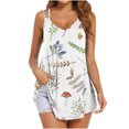 thumbnail image 1 of ICHUANYI Clearance Women's Fashion Solid Color V-neck Comfortable Loose T-shirt Sleeveless Blouse Casual Tops(Green, XL) ICHUANYI WER2023081504609, 1 of 4