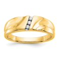 thumbnail image 1 of Solid 14k Yellow Gold Simulated CZ Mens Ring, 1 of 1