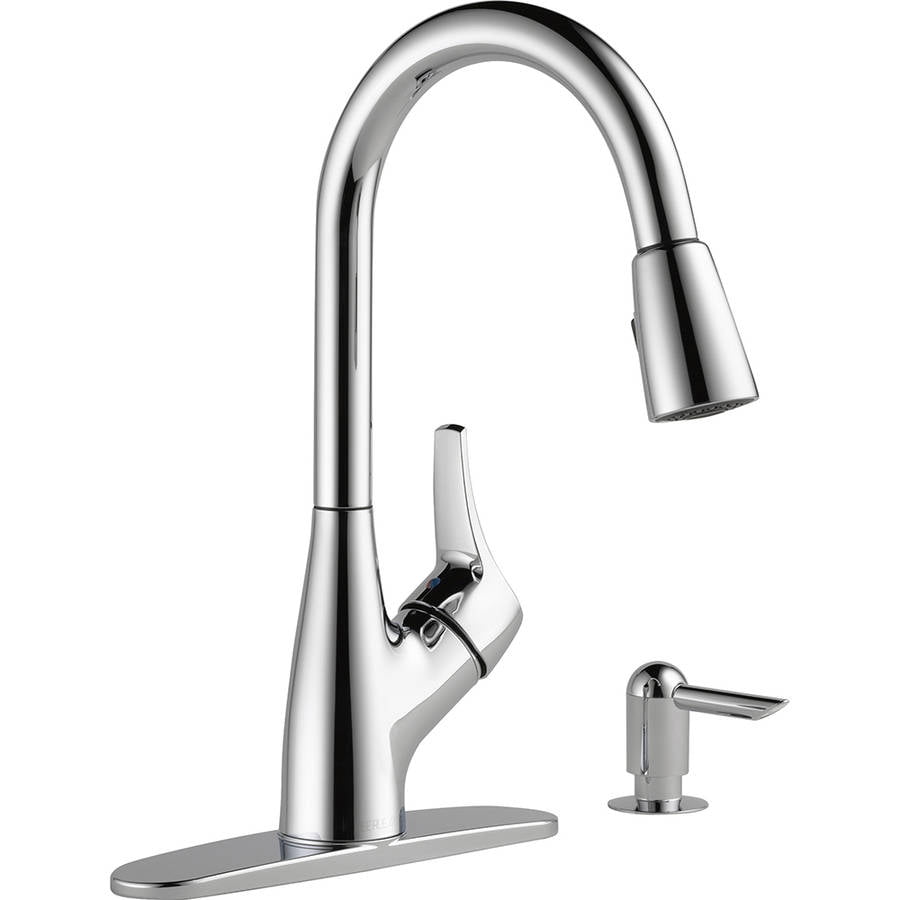 Peerless Single Handle Pull Down Sprayer Kitchen Faucet With Soap