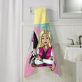 thumbnail image 7 of Barbie Kids Hooded Towel, Cotton, Pink, Mattel, 7 of 7