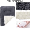 thumbnail image 2 of Alfombrilla lavable a máquina para perros, funda reversible para cama de perro, cama para mascotas utilizable (100 cm/75 cm, gris oscuro), 2 of 5