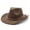 Brown, variant on BRICH Western Cowboy Hat for Women and Men Unisex Big Wide Brim Felt Hats for Cowboys and Cowgirls White One Size