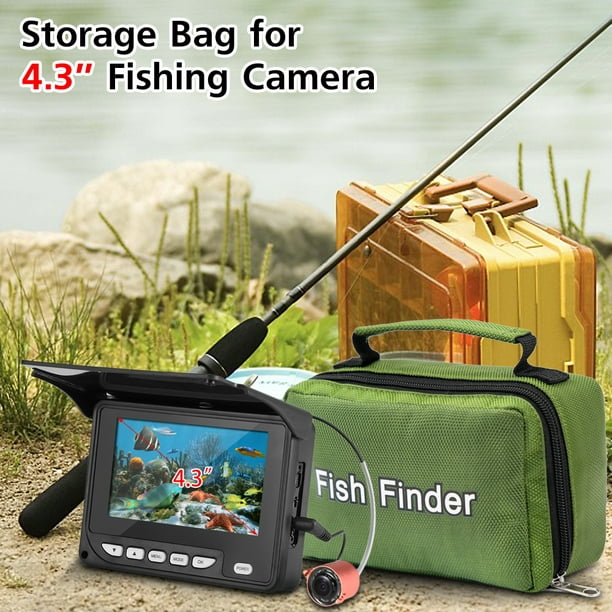 Amdohai Fish Finder Storage Bag Carrying Case for 4.3 Inch Underwater Ice  Fishing Camera Fishing Tackle 