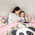 thumbnail image 5 of Homewish Cartoon Wildlife Panda Queen Comforter Set, Rustic Flower Botanical Bedding Sets, Teens Kids Boys Girls Reversible Bedding Comforter Set, Ultra Soft Bedroom Decor, 3 Pieces, 5 of 8
