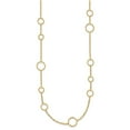thumbnail image 2 of Auriga Fine Jewelry 14K Yellow Gold Polished and Diamond-cut Open Circles Necklace for Women 18", 2 of 5