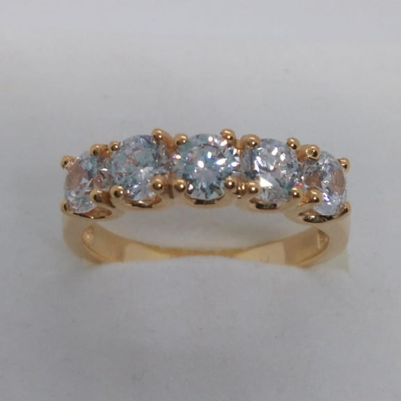 JewelryStation 2.50CT Round Cut White Simulated Diamond Anniversary Band Ring, 14K Yellow Gold-Plated Mother's Day Gifts