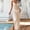 Beige, variant on Swimsuit Cover Up for Women Plus Size Short Sleeve V Neck Drawstring Waist-Cinching Crochet Beach Coverups Beach Vacation Swimwear Cover-up Dress White S