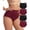 Multicolor B, variant on Women's High Waisted Cotton Underwear, Tummy Control Full Coverage Brief Panties with Contoured Back, 4 Pack, M
