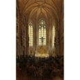 thumbnail image 2 of Jindřich Tomec 10x14 Black Ornate Wood Framed Double Matted Museum Art Print Titled: Solemn Mass in the Hofburg Chapel, 2 of 5