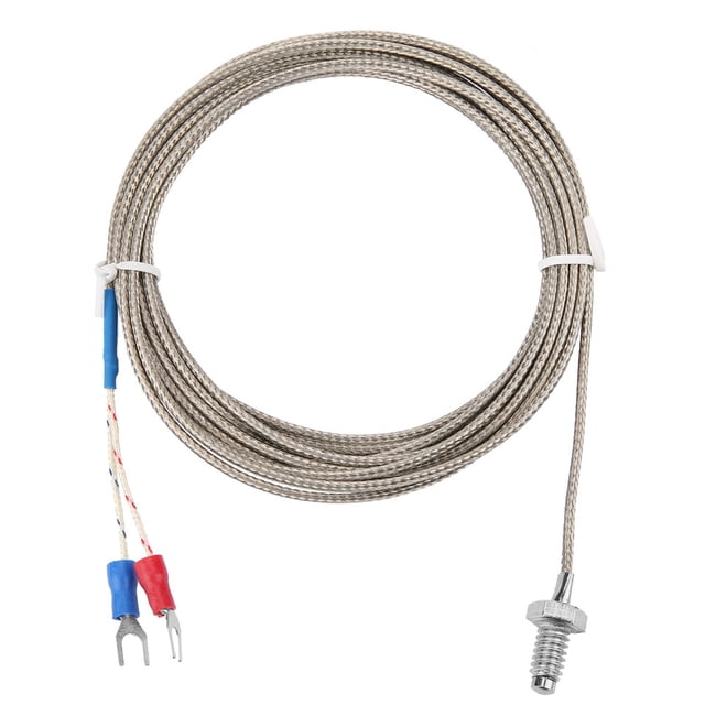 Sonda de medición de temperatura con rosca M6 BSW de 3 m de longitud y cable termopar tipo K