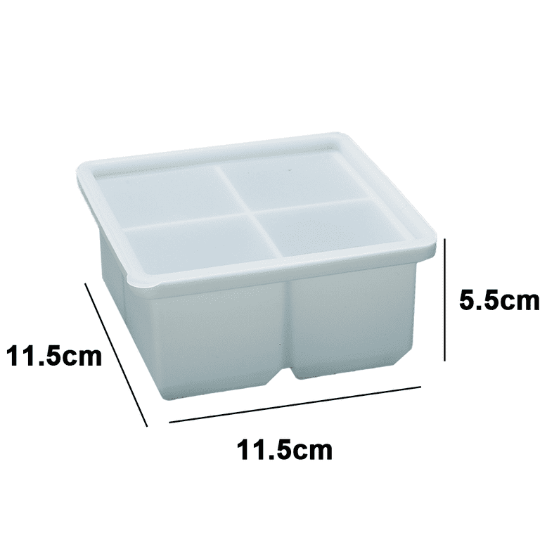 Xmmswdla Big Ice Cube Trays Summer Home Ice-Block-Mold Refrigerator Homemade Ice Block Box Food Grade Silicone Ice Cube Trays for Freezer C