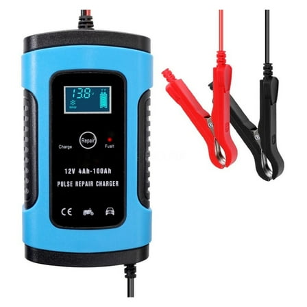 12V 6A Battery Charger Automatic Repair Smart Lead Acid Batteries Power Charging Adapter For Automotive Truck Car 75AH 90H 120AH ,Instant Roadside Rescue