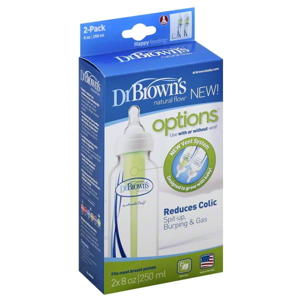 Dr. Brown's Options 8 Oz. Narrow Bottles, 2 Pack