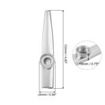 thumbnail image 2 of Uxcell Kazoo Musical Instrument Aluminum Alloy Silver with Flute Diaphragm 2 Pack, 2 of 7