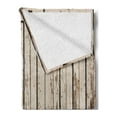 thumbnail image 2 of Rustic Soft Flannel Fleece Throw Blanket, Vintage House Entrance Vertical Old Planks Distressed Weathered Hardwood Design, Cozy Plush for Indoor and Outdoor Use, 50" x 70", Brown White, by Ambesonne, 2 of 5