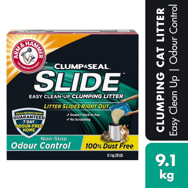 Arm & Hammer Slide Non-Stop Odour Control Clumping Cat Litter, 9.1 kg