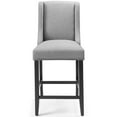thumbnail image 6 of Counter Stool Chair, Set of 2, Fabric, Wood, Light Grey Gray, Modern Contemporary Urban Design, Bar Pub Cafe Bistro Hotel Restaurant Hospitality, 6 of 7