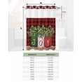 thumbnail image 6 of No Hook Shower Curtain with Snap in Liner, Christmas Vase with Holly Tree Berry Red Black Plaid Hotel Shower Curtains for Bathroom, Washable Shower Curtain Liner Set with Mesh Top Window, 66"x72", 6 of 6
