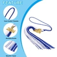thumbnail image 3 of Uxcell 2 Pcs Borlas de Graduación con Charm Dorado 2024, Borlas de Gorro de Graduación Año 2024, Azul marino y blanco, 3 of 7
