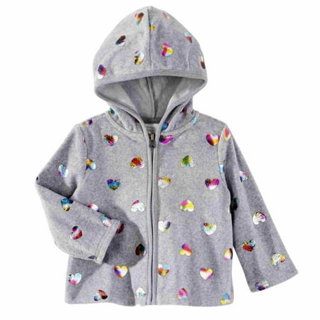 hoodie sweatshirt zip rainbow jacket gray heart infant toddler walmart 3m
