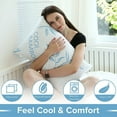 thumbnail image 4 of 2 Pack Queen Size Pillows - Shredded Memory Foam Adjustable Pillow - Removable/Washable Cover ,Bed Pillows for Back, Stomach, Side Sleepers, 4 of 4