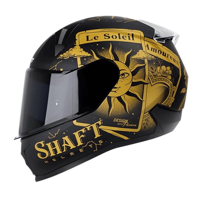 Casco abatible para moto Shaft Sh560 Dorado Negro Talla L