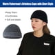 thumbnail image 3 of Gorro de lana Qarigey sin borde gris oscuro AP009365-15B, 3 of 6