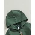 thumbnail image 5 of Bagilaanoe Newborn Baby Girl Boys Fall Hooded Jumpsuits Solid Color Long Sleeve Bodysuit 3M 6M 12M Infant Zip Up One Piece Romper, 5 of 8