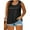 Black, variant on Plus Size Summer Sleeveless Women Sequin Patchwork Tank Tops Shirt