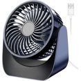 thumbnail image 1 of USB Desk Fan, Mini Desk Fan 3-Speed Adjustable for Cooling Home Office Camping Travel (Battery Built-in), 1 of 4