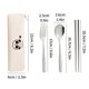 thumbnail image 3 of WORTHBUY Juego de vajilla de acero inoxidable 316, juego de cubiertos con bolsa de vajilla, utensilios de cocina, cuchara, tenedor, palillos portátiles de viaje, 3 of 5